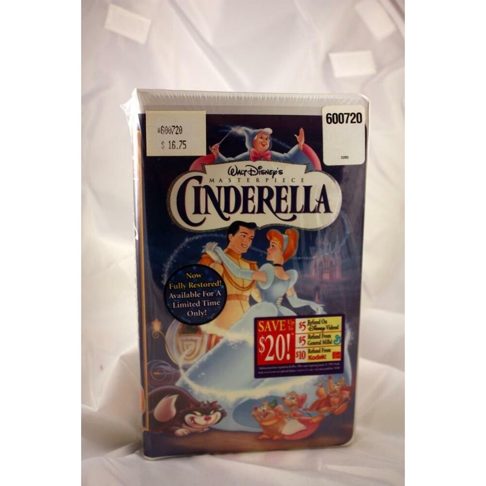 Orginal Sealed Disney's Masterpiece Cinderella VHS